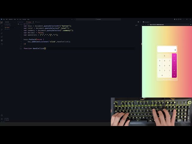 ASMR Programming - Calculator with JavaScript and CSS - No Talking