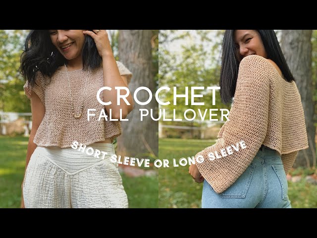 Crochet Fall Pullover | Modern Crochet Sweater Pattern - FREE CROCHET PATTERN