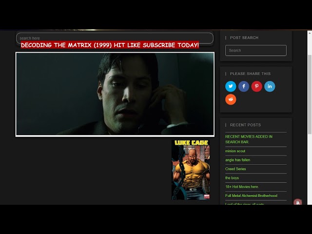Decoding the Matrix movie (1999)