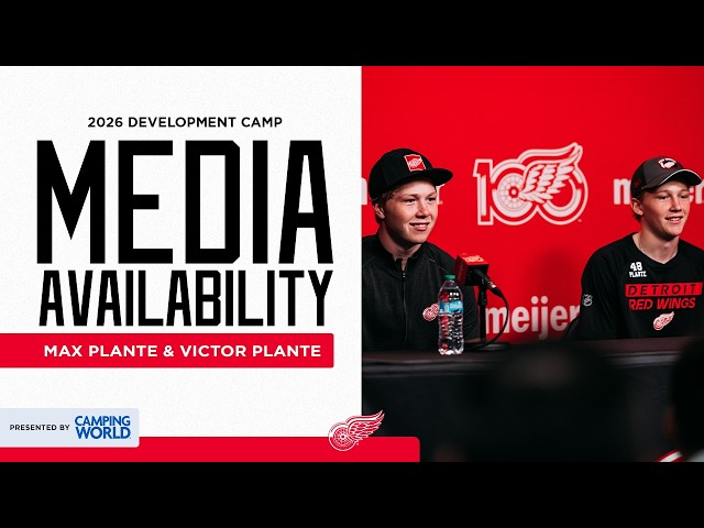 Max and Victor Plante at Detroit Red Wings 2026 Development Camp