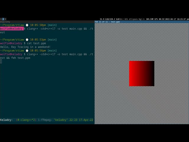 BYOM Raw Coding Session: Ray Tracing In a Weekend Day 01 Part 05