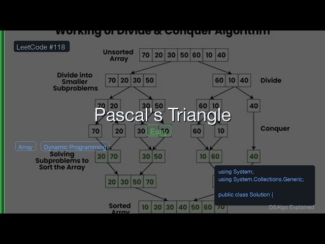 Pascal's Triangle Explained – Simple DP Solution in C#