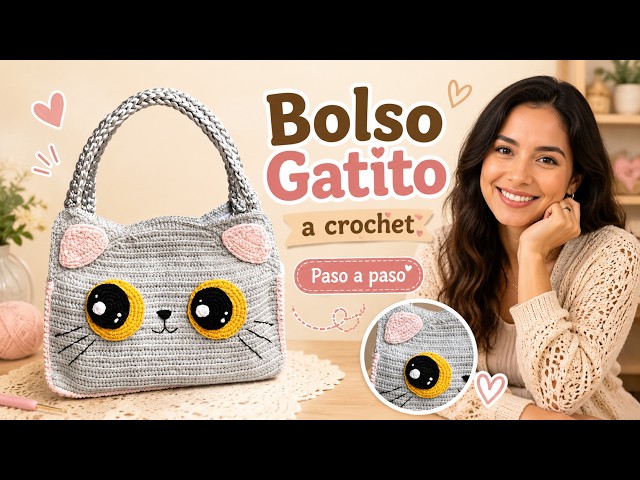 Kawaii Crochet Cat Bag 🐱🧶 | Easy Step-by-Step Crochet Purse Tutorial
