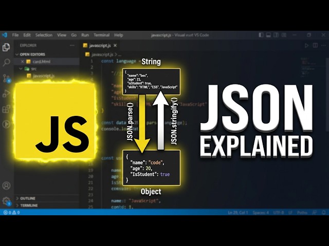 What is JSON? | JavaScript JSON Explained | JSON.parse() & JSON.stringify()