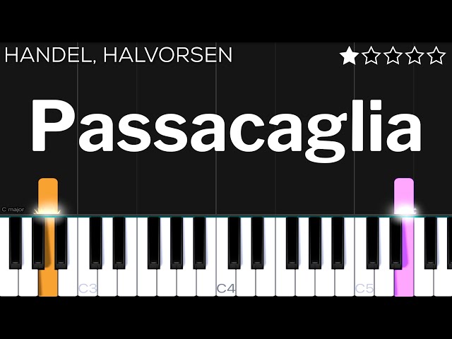 Passacaglia - Handel/Halvorsen | EASY Piano Tutorial