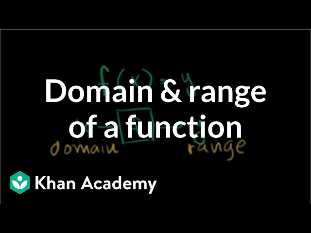 Domain and range of a function | Functions and their graphs | Algebra II | Khan Academy