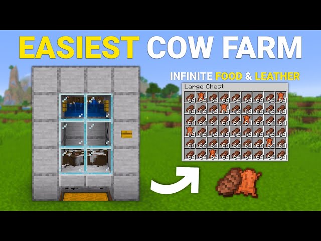 THE EASIEST COW FARM TUTORIAL in Minecraft Bedrock & Java  1.21+