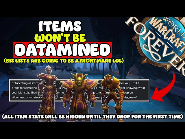 No BIS LISTS or DATAMINING raids? WoW Forever is sounding better by the minute!