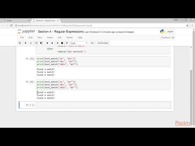 Text Processing using NLTK in Python: Regular Expression – Learning to Use *, +, and ?| packtpub.com