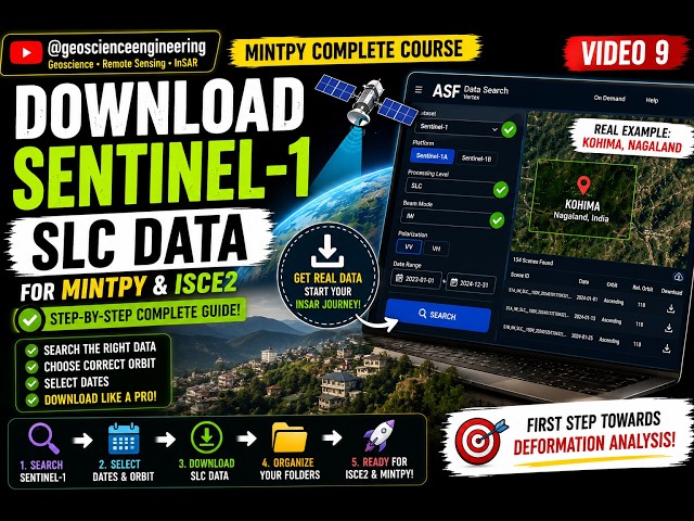How to Download Sentinel-1 SLC Data for Mintpy and ISCE2 #geoscienceengineering #remotesensing