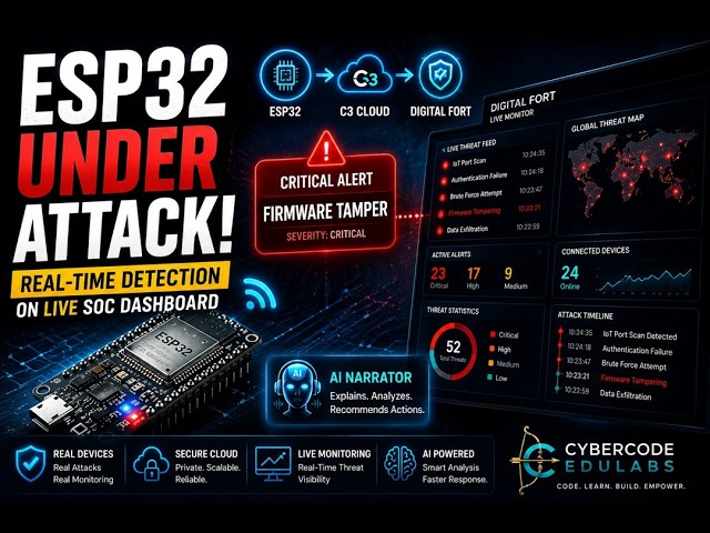 Building a Real-Time IoT Cybersecurity Platform | ESP32 + Live SOC