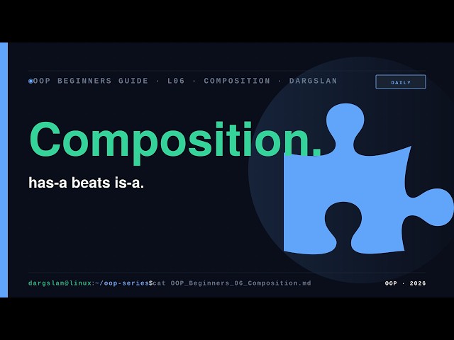 Composition over inheritance: the Python senior reflex | OOP L06 · Daily