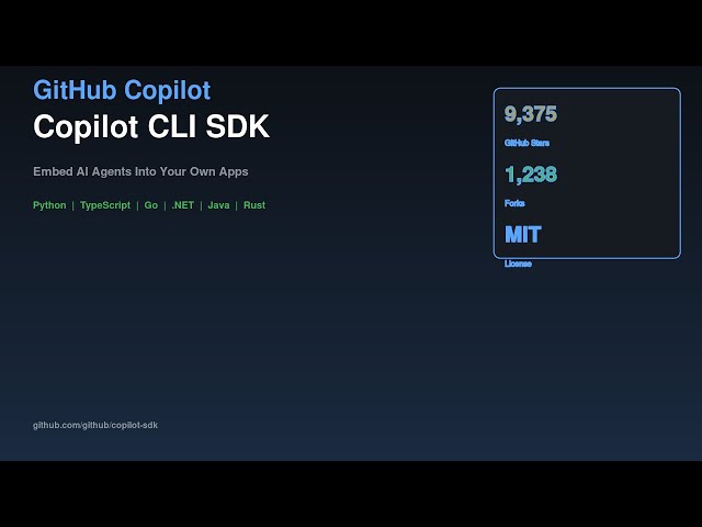 GitHub Copilot CLI SDK — Embed AI Agents Into Your Apps