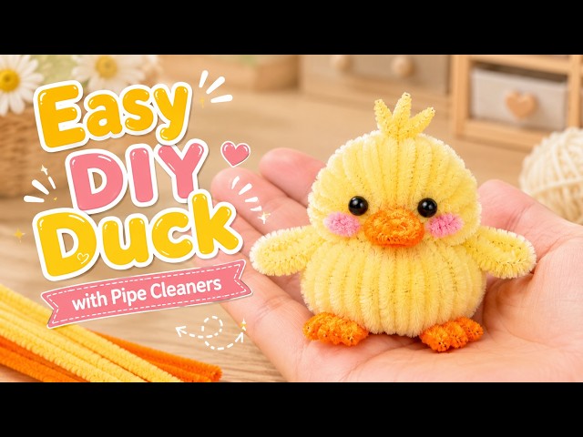 This Pipe Cleaner Duck is SO Easy to Make!