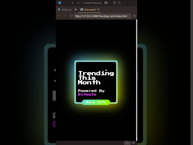 ASMR Programming | Simple Neon Card Trending Animation! #satisfying