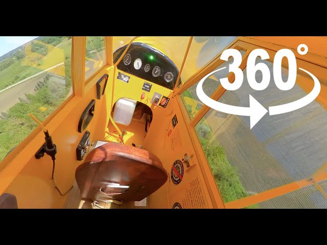 360° VR RC Plane Ride Inside Cockpit of a J-3 Cub