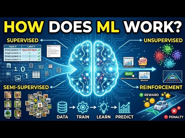 How Machine Learning Works? | Types of Machine Learning Explained for Beginners