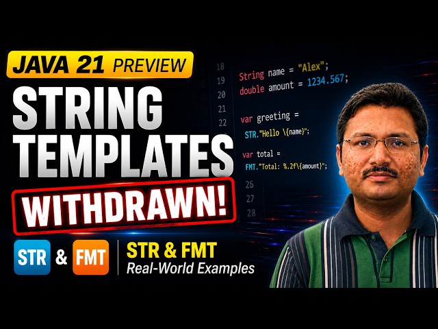 Java 21 String Templates (Preview) | STR, FMT & Real-World Examples