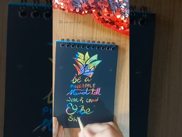 Magic scratch pad art | Rainbow art calligraphy #creators #shorts