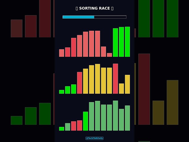 Sorting Algorithms Race Made Easy #algorithms #coding #programming #leetcode  #java #python