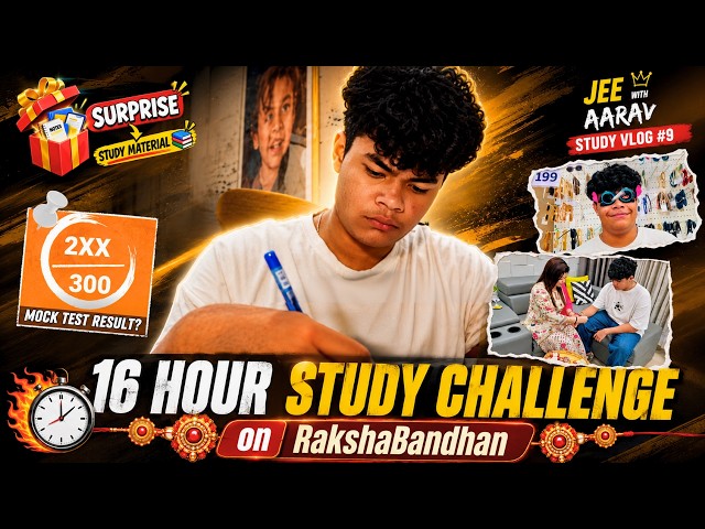 JEE Study Vlog 📚 | Can I Study 16 Hours on RakshaBandhan? 😵 | Minor Test Results | JEE with Aarav