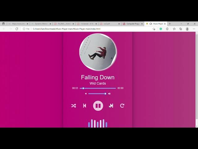 A Modern Music Player In Javascript, HTML And CSS