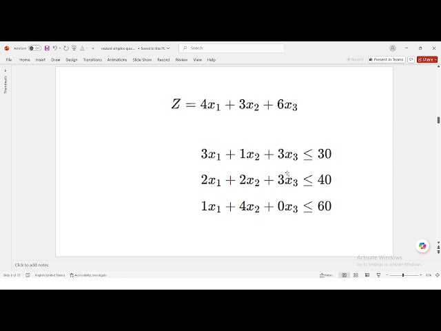 LP | Mini Revised simplex 