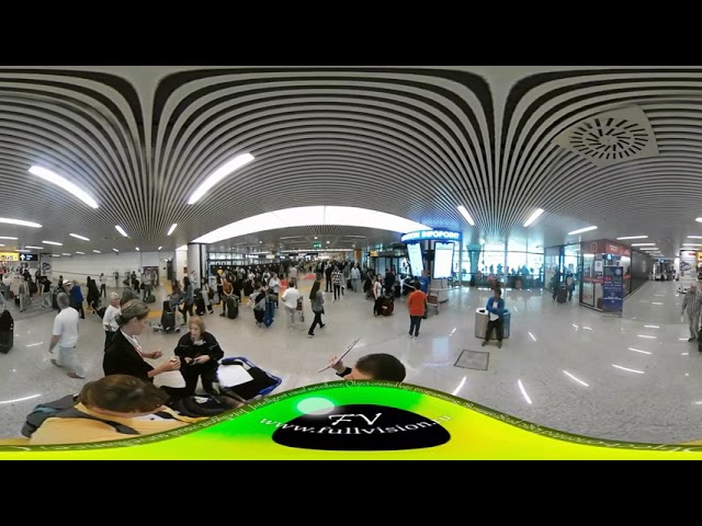 Rome airport. Idp-2018. 3d video. Virtual reality