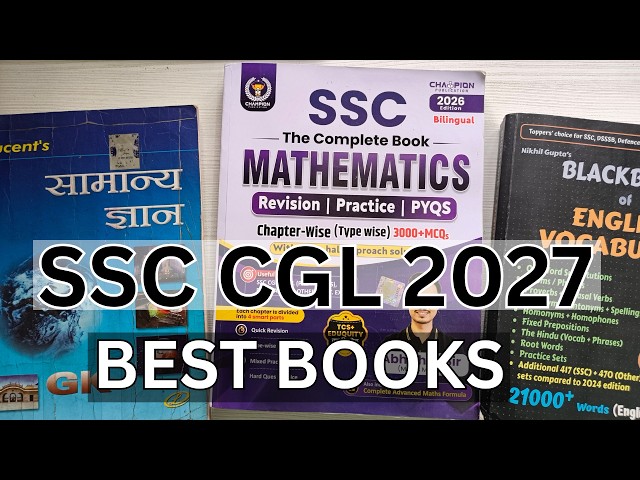 Best Books for SSC CGL 2027 📚 Complete Booklist for Maths, Reasoning, English & GK | SSC CGL