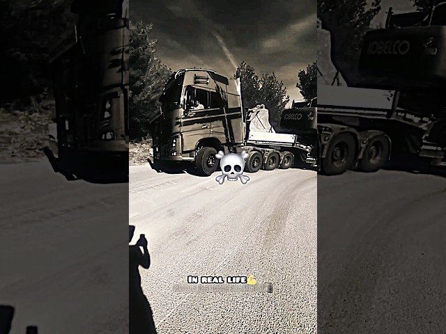 Volvo in toe3 🙃vs real life ☠️ #toe3 #truckersofeurope3 #respect #trucksimulator #gaming #volvo