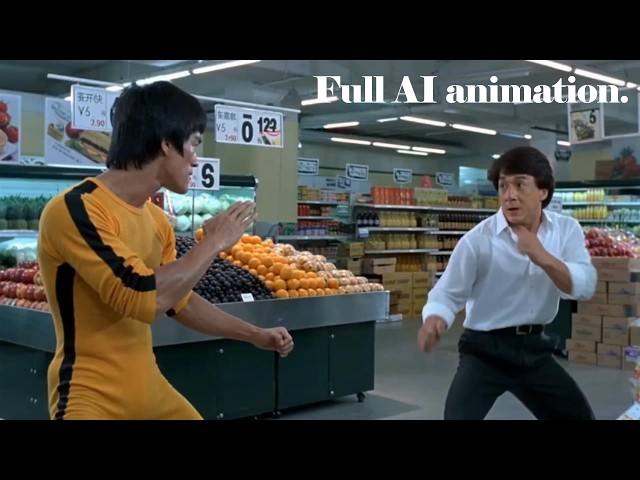Bruce Lee VS Jackie Chan | Fan AI animation