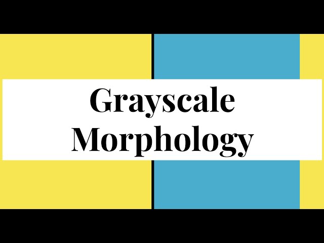 Grayscale Morphology