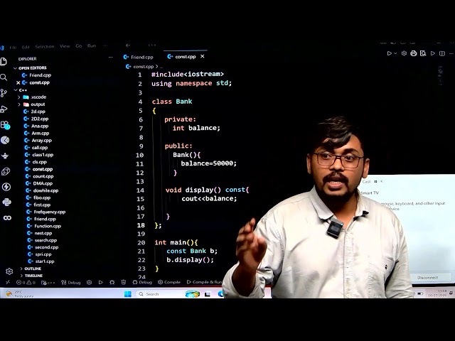 Day 27: Friend Function, Friend Class, Constant Object & Constant Member Function in C++ | Marathi