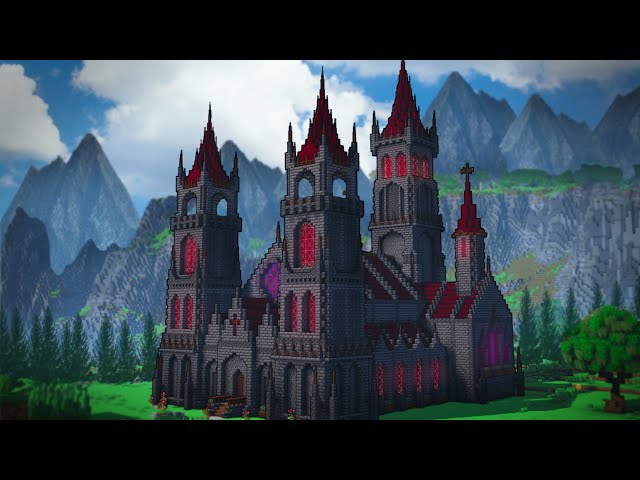 Minecraft: How To Build A Dark Cathedral | Tutorial