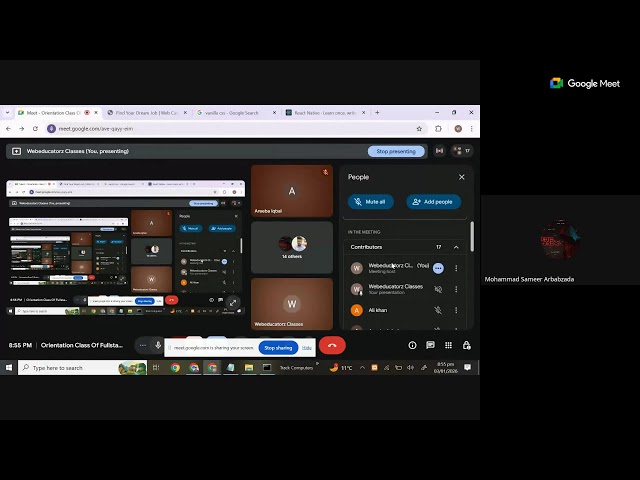 Orientation Class Of Full Stack Web Development With AI