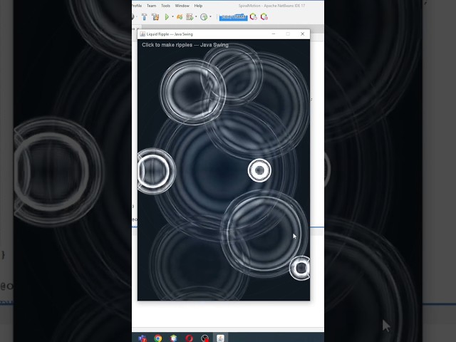 Liquid Ripple Effect in Java Swing  | Satisfying Water Simulation #shorts