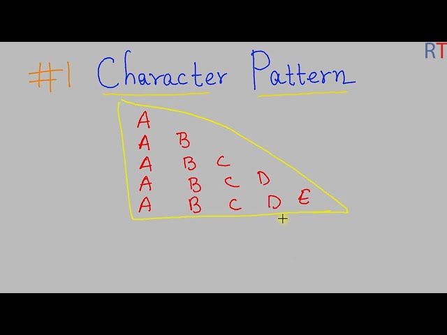 #1 Character Pattern in Java || Right Triangular Alphabet Pattern