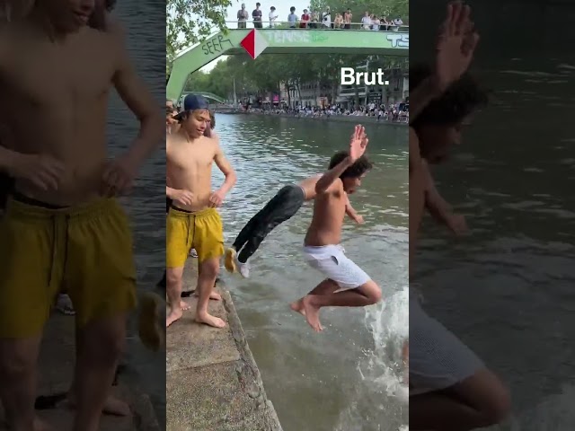 Paris turns into a giant swimming pool