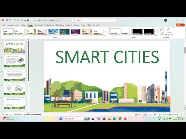 How to Make a PPT Presentation on Smart Cities 🏢 | PowerPoint Presentation Tutorial Step by Step