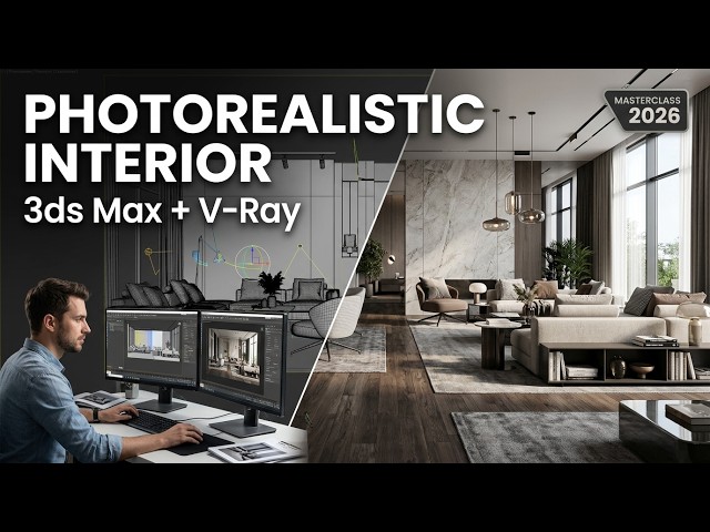 3ds Max & V-Ray Interior Rendering Masterclass 2026 | Photorealistic Arch Viz Tutorial