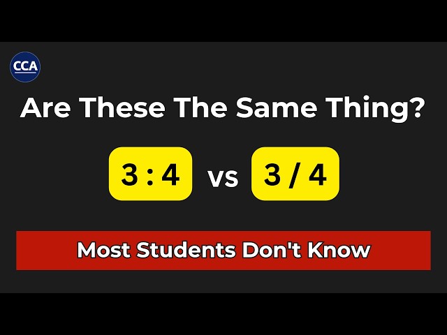 Ratio vs Fraction — Are They The Same Thing? | Middle School Math