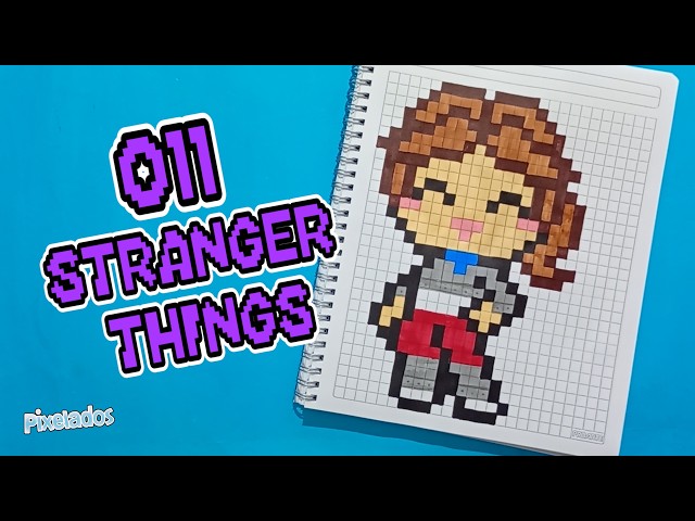 HOW TO DRAW ELEVEN FROM STRANGER THINGS STEP BY STEP IN PIXEL ART - PIXELATED
