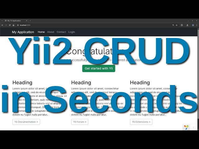 PHP Web Framework Yii2