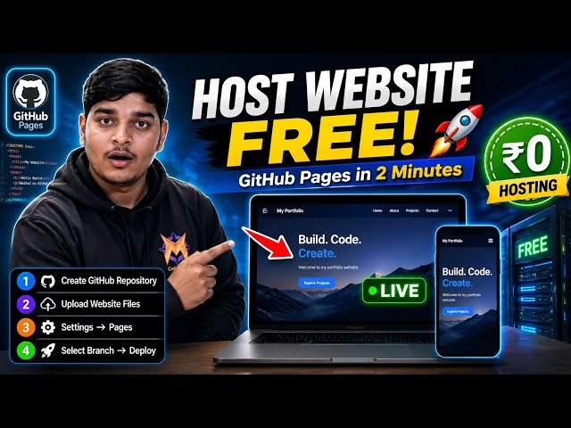 ₹0 Hosting Cost! Host Your Website Free with GitHub Pages
