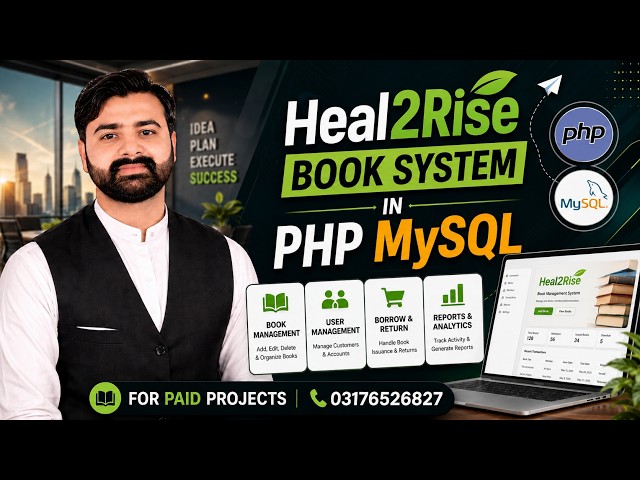 Heal2Rise Book Using PHP MySQL | Healthcare Management System | CS619 Complete Final Year Project