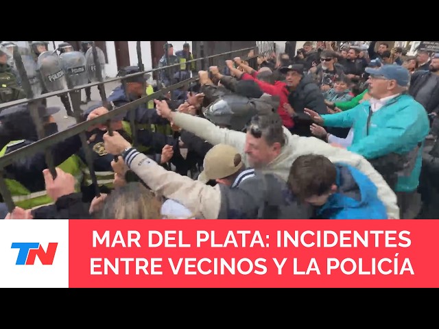 Incidentes en una marcha por la inseguridad en Mar del Plata: tensión entre los vecinos y la policía