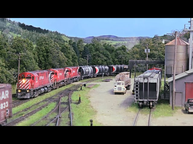 Northbound CP Rail Train 917 arrives at Newport,  VT.