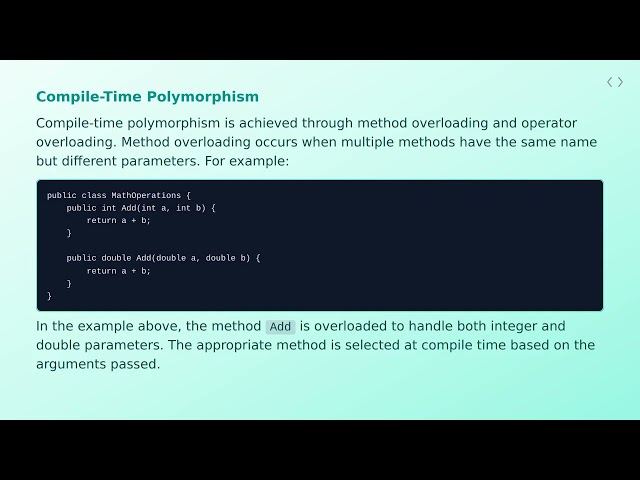 6.2 Working with Polymorphism