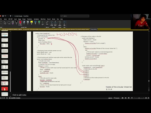 Learning The Circular Linked List in Java