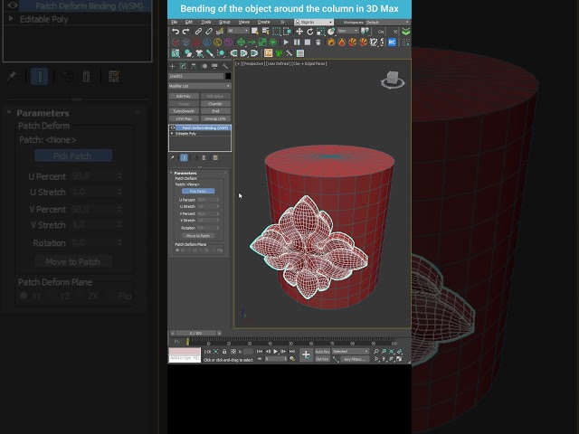 Precise Object Wrapping Around a Cylinder in 3ds Max #shorts #3dsmax #patchdeform